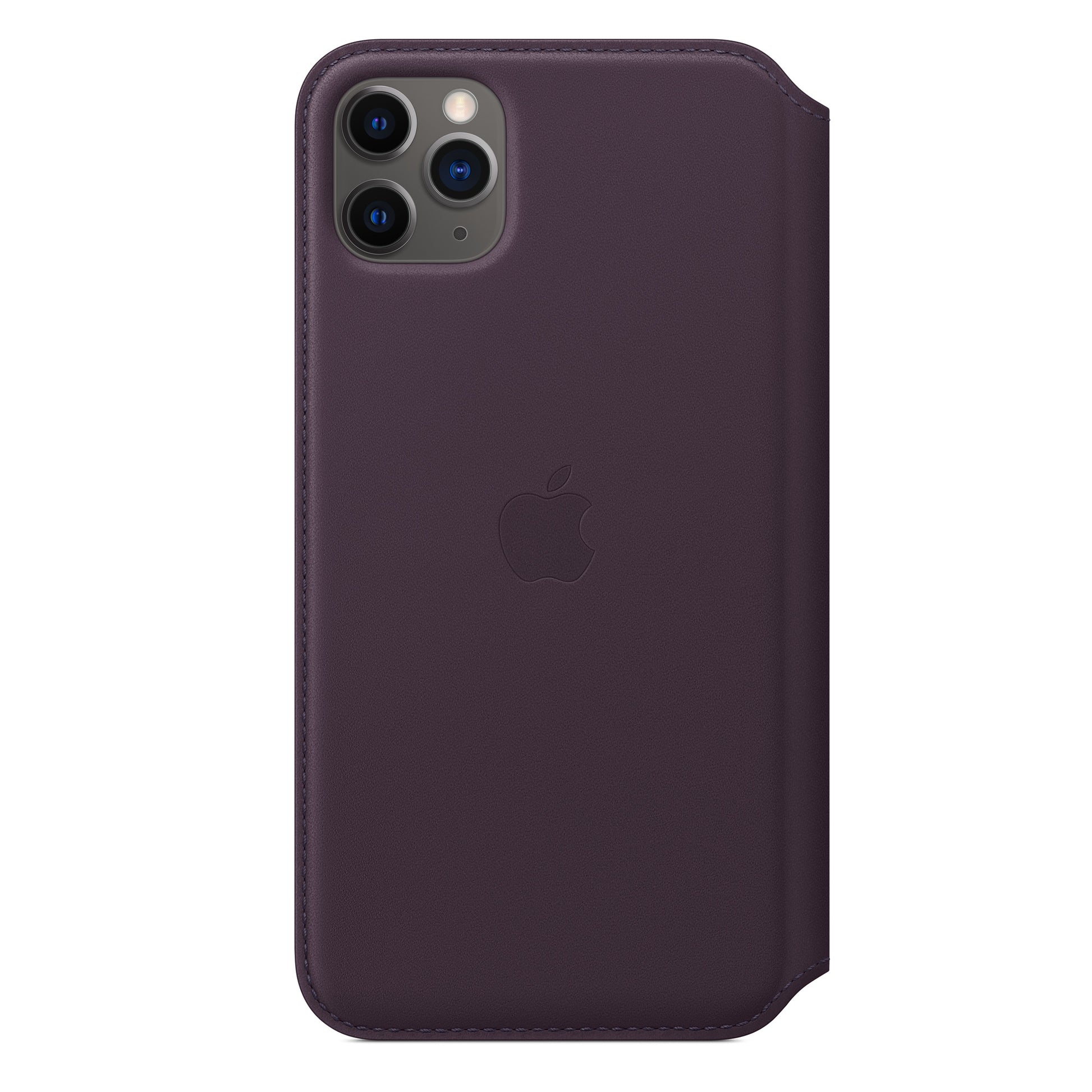 Apple iPhone 11 Pro Étui folio en cuir - Aubergine