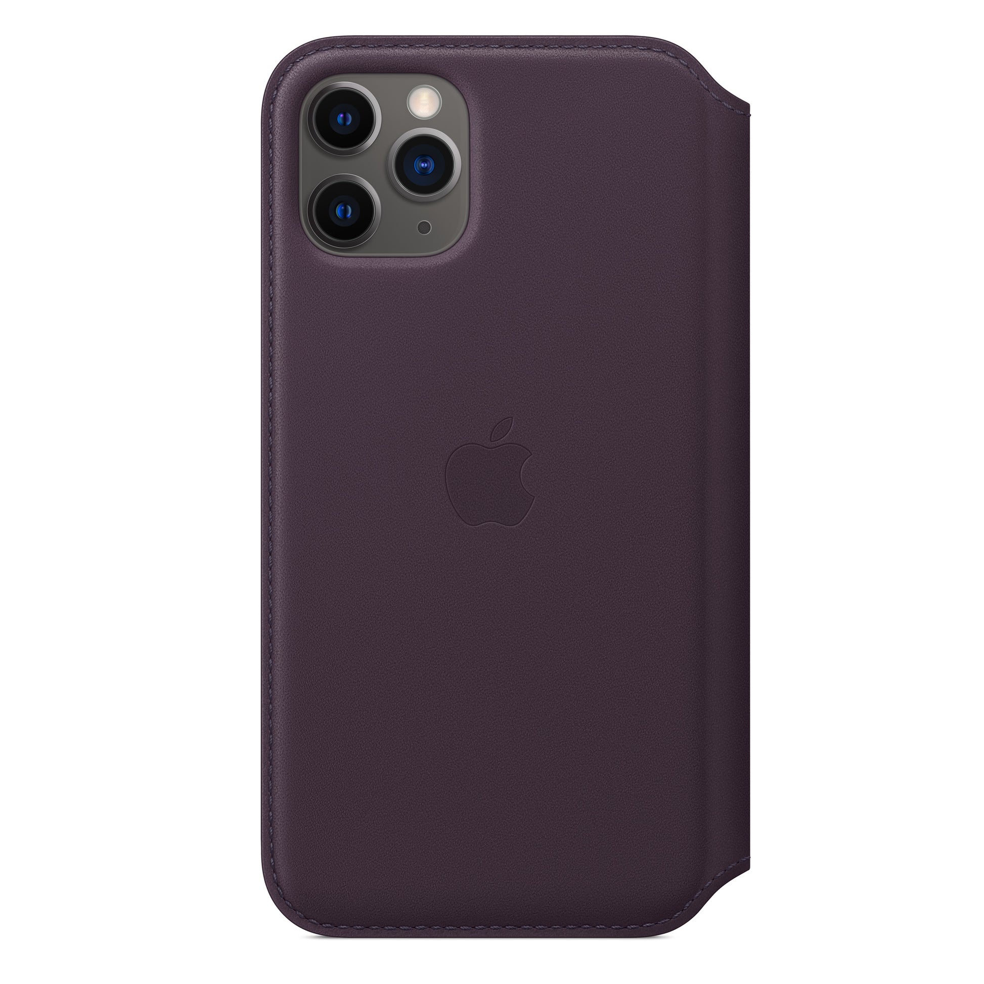 Apple iPhone 11 Pro Étui folio en cuir - Aubergine