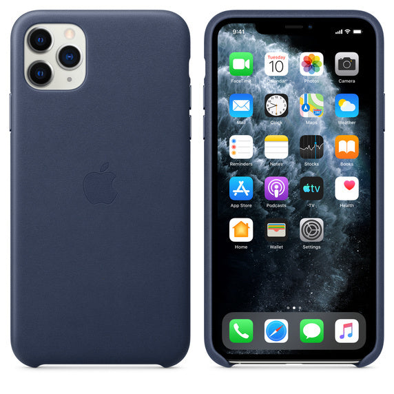 Apple iPhone 11 Pro Max Coque en Silicone - Bleu Nuit - Véritable Nouveau
