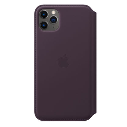 Apple iPhone 11 Pro Étui folio en cuir - Aubergine