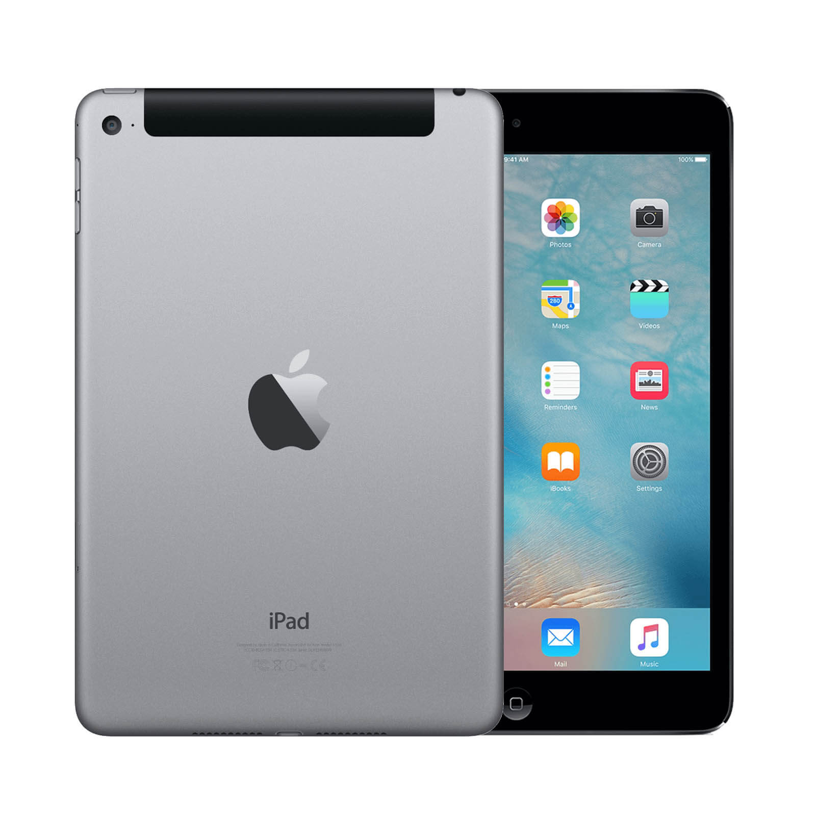 Apple iPad Mini 4 128Go Gris Sidéral WiFi & Cellulaire - Excellent