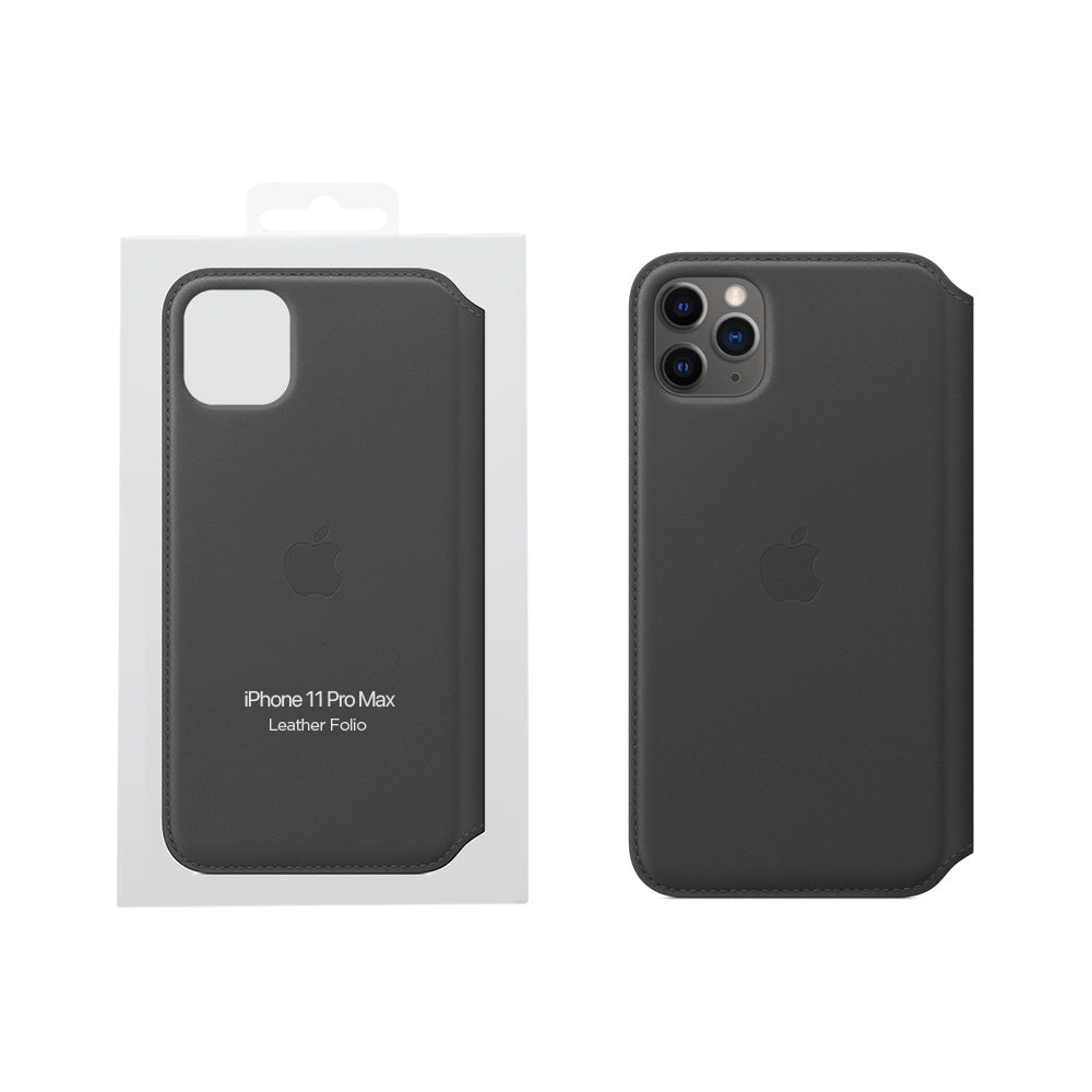 Apple iPhone 11 Pro Étui folio en cuir - Noir