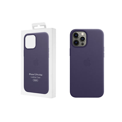 Apple iPhone 12 Pro Max coque en cuir - Violet profond