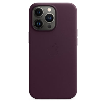 Apple iPhone 13 Pro coque en cuir - Cerise noire