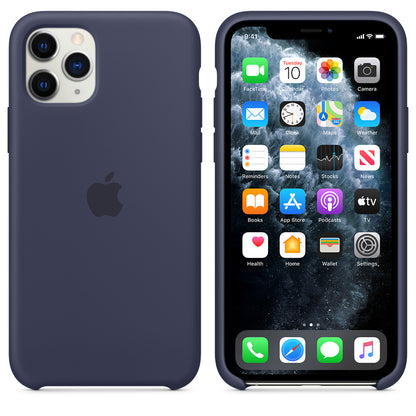 iPhone 11 Pro 64 Go - Argent - Débloqué & Neuf Coque Bleu Nuit - Batterie Optimisée