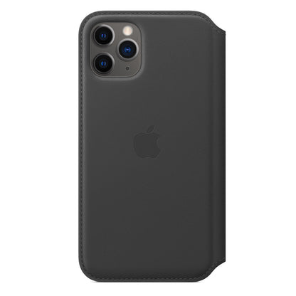 Apple iPhone 11 Pro Étui folio en cuir - Noir