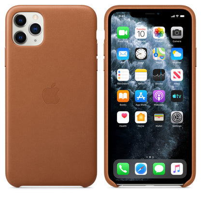 Apple iPhone 11 Pro Max coque en cuir - Havane