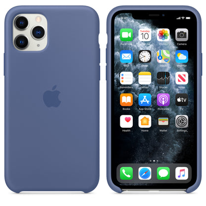 Apple iPhone 11 Pro Coque en Silicone - Bleu Lin - Véritable Nouveau