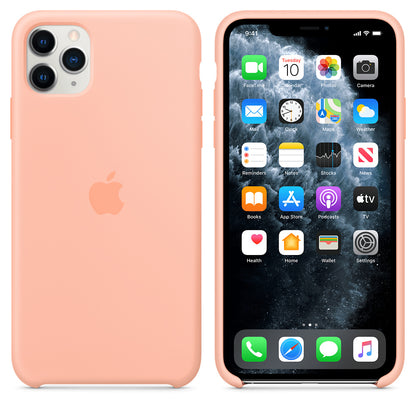 Apple iPhone 11 Pro Max Coque en Silicone - Pamplemousse - Véritable Nouveau