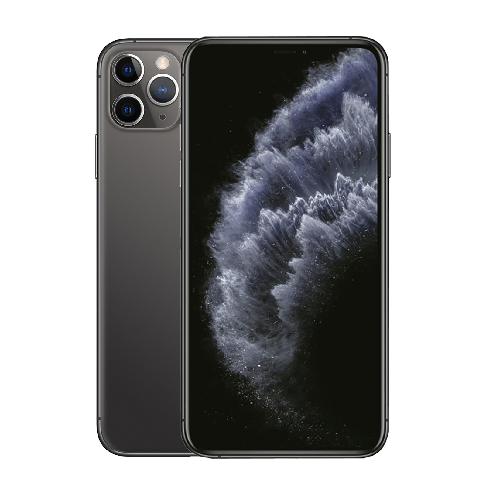 iPhone 11 Pro Max 64 Go - Gris Sidéral - Débloqué avec iPhone 11 Pro Max Leather Folio - Noir - Batterie Optimisée