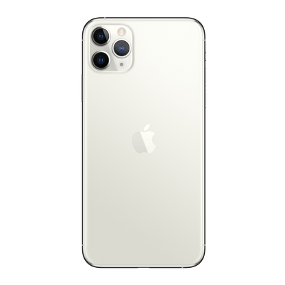 iPhone 11 Pro Max 64 Go - Argent - Débloqué avec Coque en Silicone pour iPhone 11 Pro Max - Écume - Batterie Optimisée