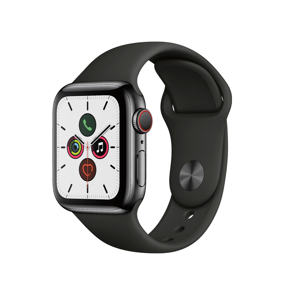 Apple Watch Series 5 Boîtier en acier inoxydable 40mm - Noir