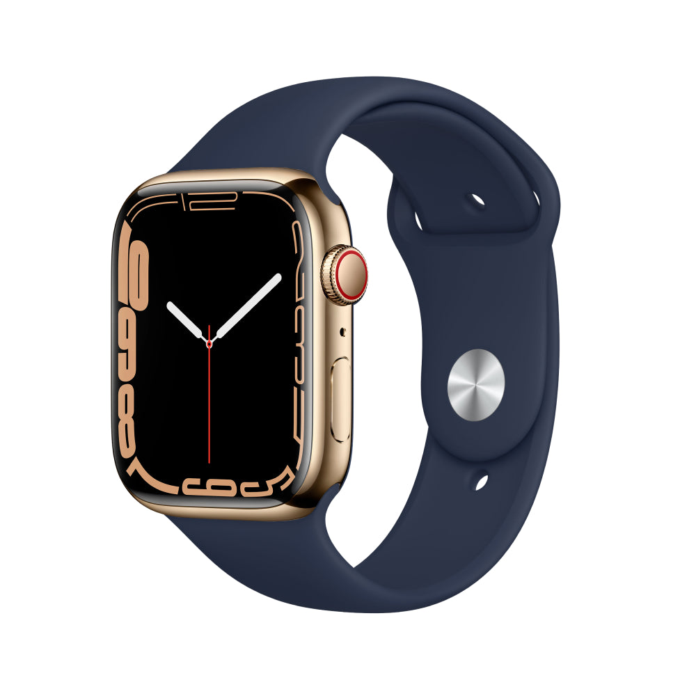 Apple Watch Series 7 Boîtier en acier inoxydable 45mm - Or