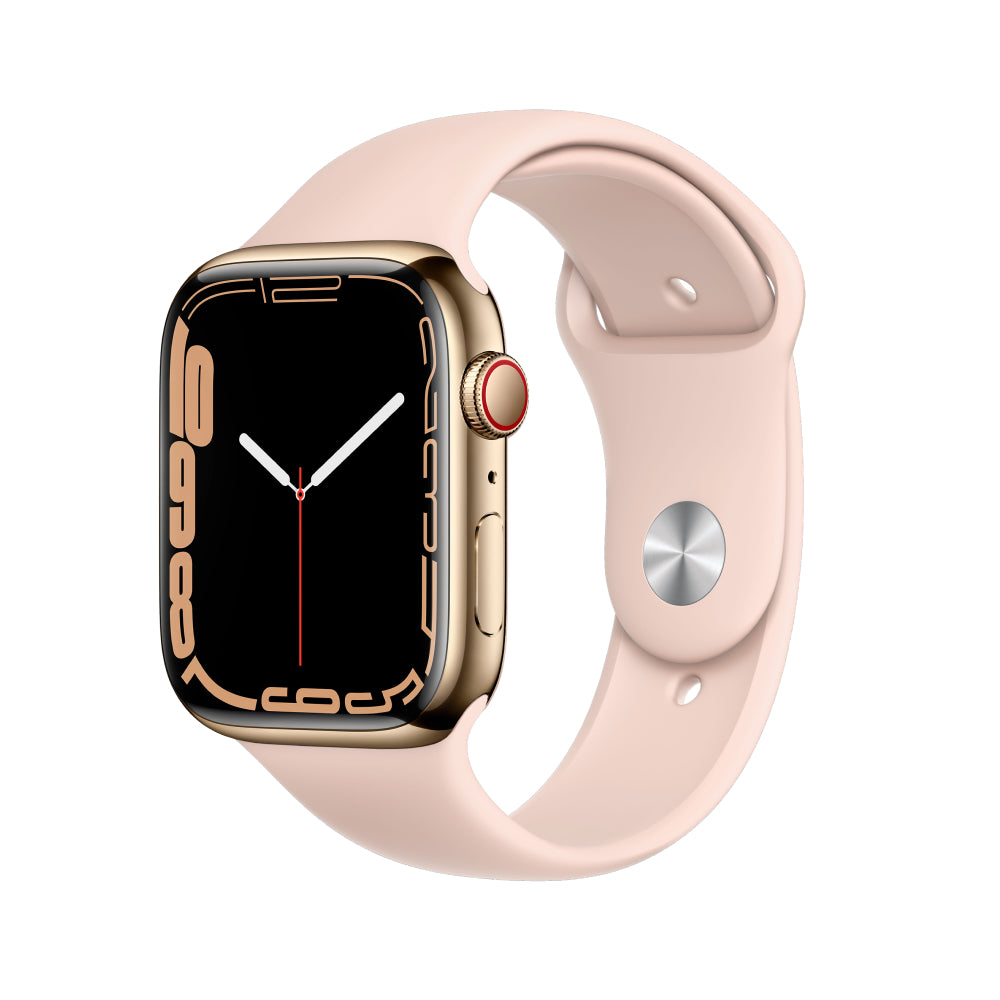 Apple Watch Series 7 Boîtier en acier inoxydable 45mm - Or