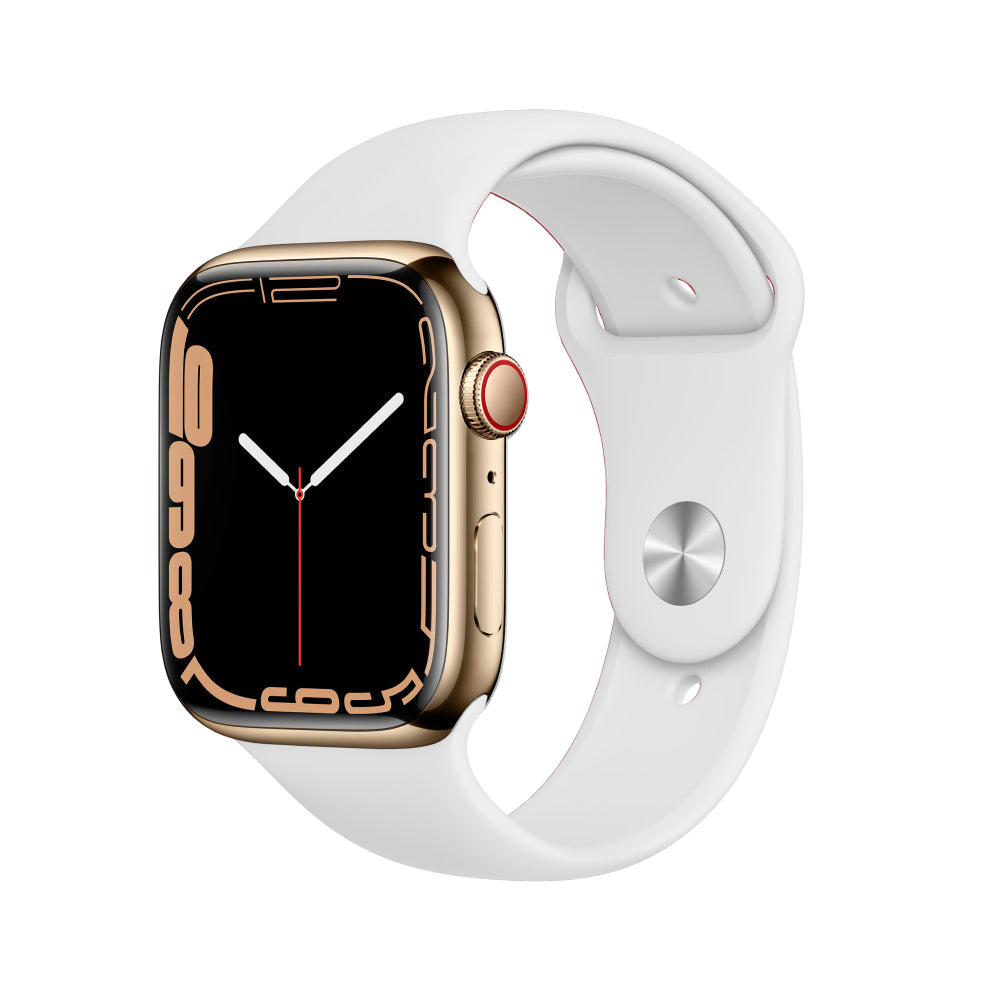 Apple Watch Series 7 Boîtier en acier inoxydable 45mm - Or