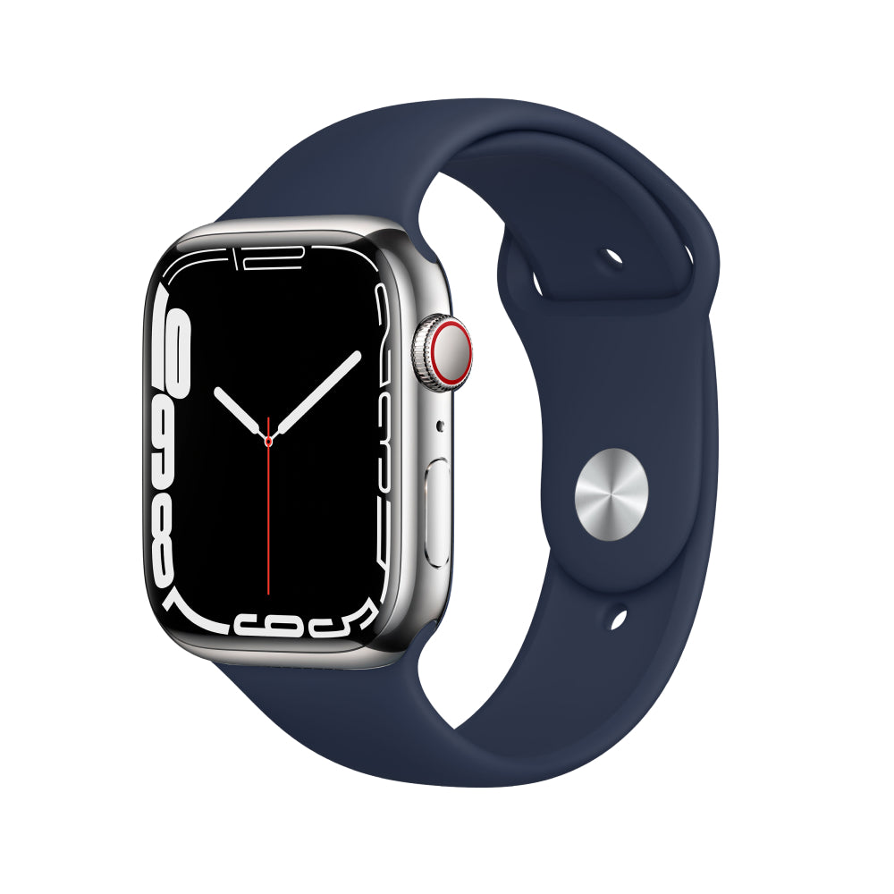 Apple Watch Series 7 Boîtier en acier inoxydable 45mm - Argent