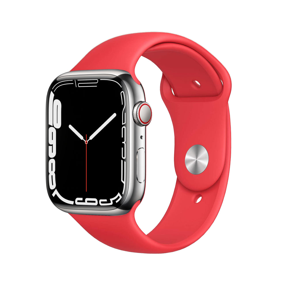 Apple Watch Series 7 Boîtier en acier inoxydable 45mm - Argent