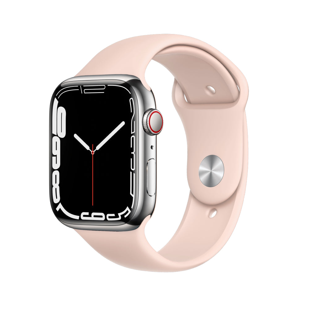 Apple Watch Series 7 Boîtier en acier inoxydable 45mm - Argent