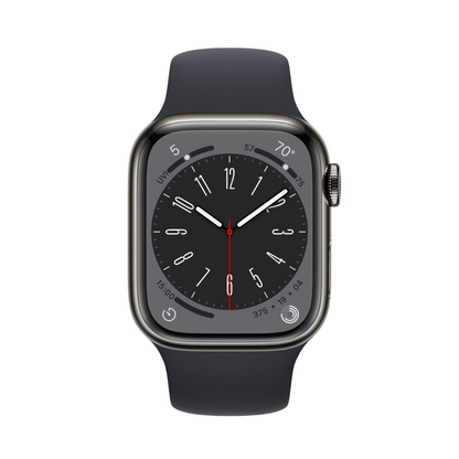 Apple Watch Series 8 Boîtier en acier inoxydable 41 mm Cellular - Graphite