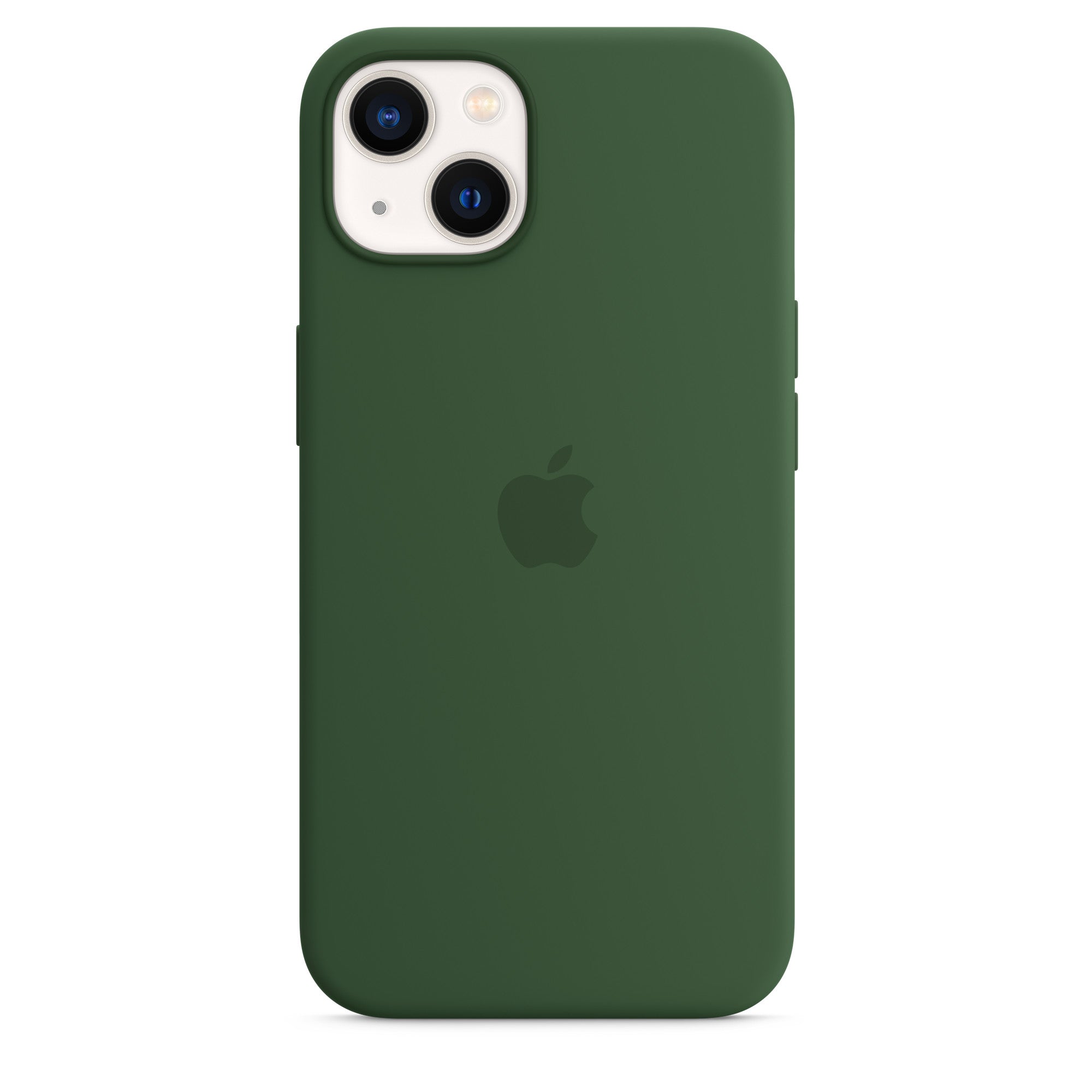 Coque en silicone pour iPhone 13 avec MagSafe - Trèfle Vert