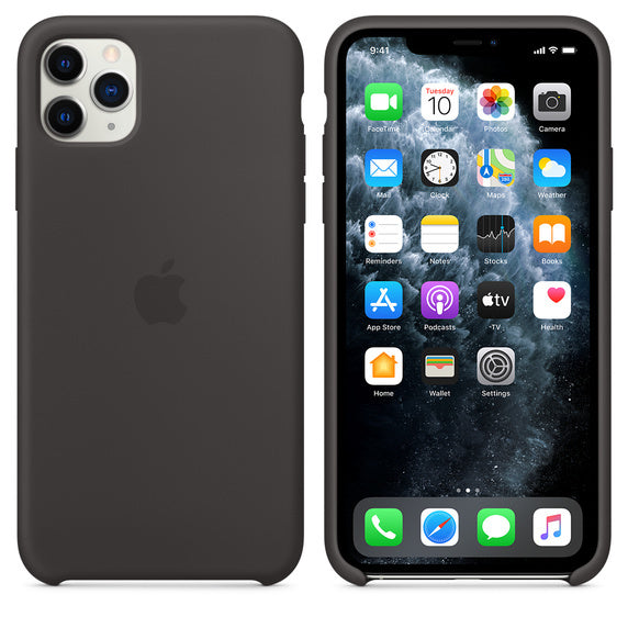Apple iPhone 11 Pro Max Silicone Case - Noir Authentique Nouveau