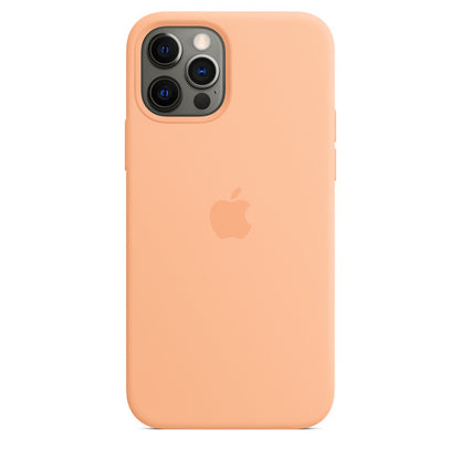 Apple iPhone 12 & 12 Pro Coque en Silicone avec MagSafe - Cantaloup - Véritable Nouveau