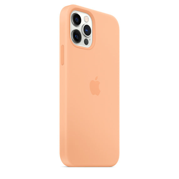 Apple iPhone 12 & 12 Pro Coque en Silicone avec MagSafe - Cantaloup - Véritable Nouveau