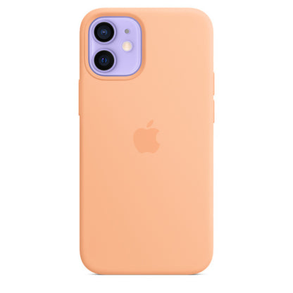 Apple iPhone 12 Mini Coque en Silicone avec MagSafe - Cantaloup - Véritable Nouveau