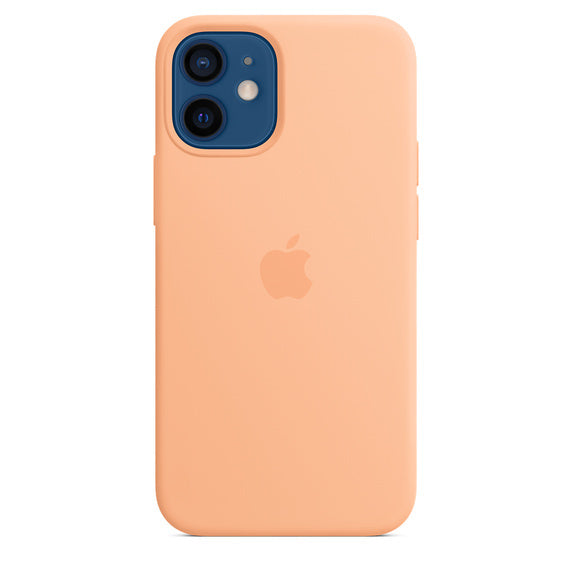 Apple iPhone 12 Mini Coque en Silicone avec MagSafe - Cantaloup - Véritable Nouveau