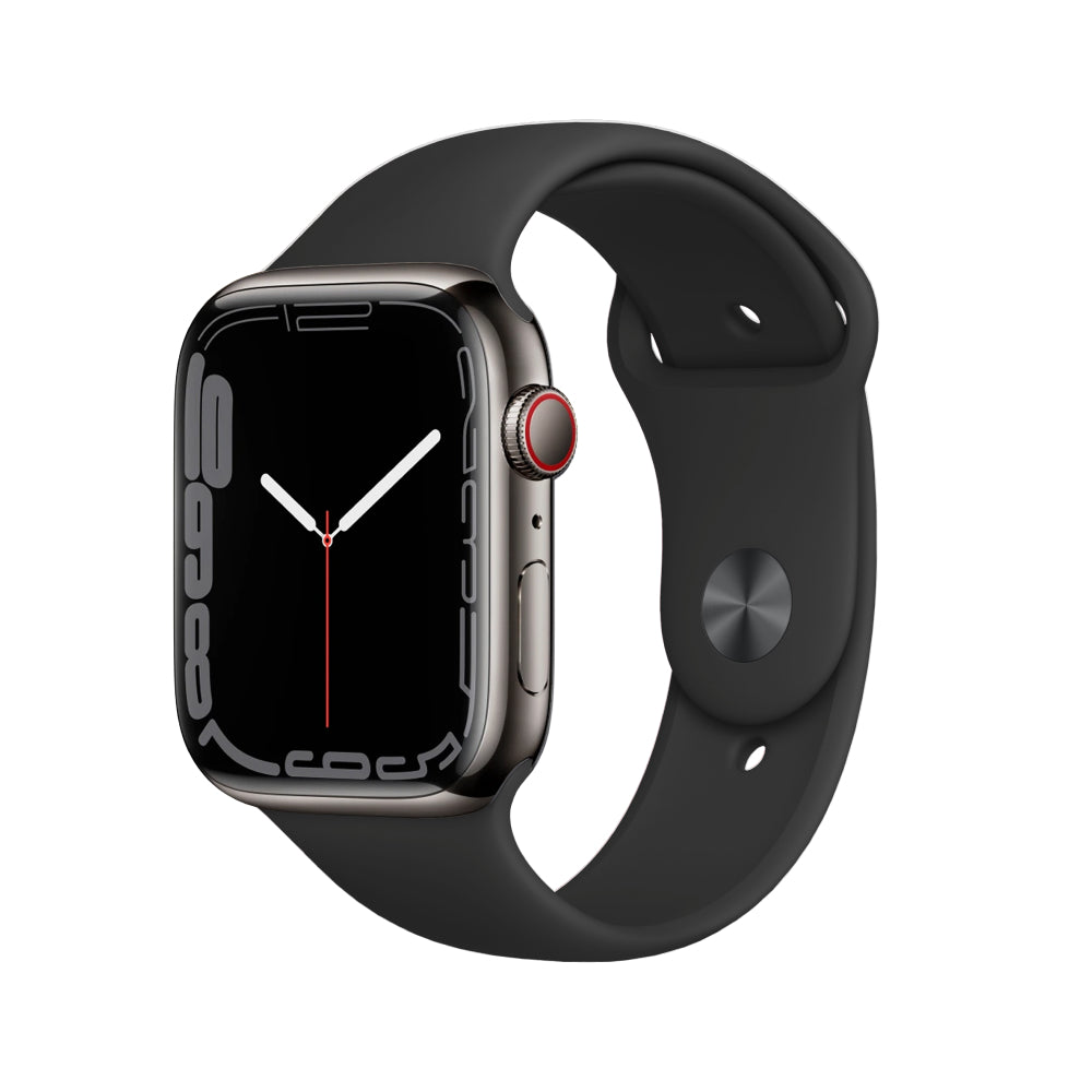 Apple Watch Series 7 Boîtier en acier inoxydable 45mm - Graphite