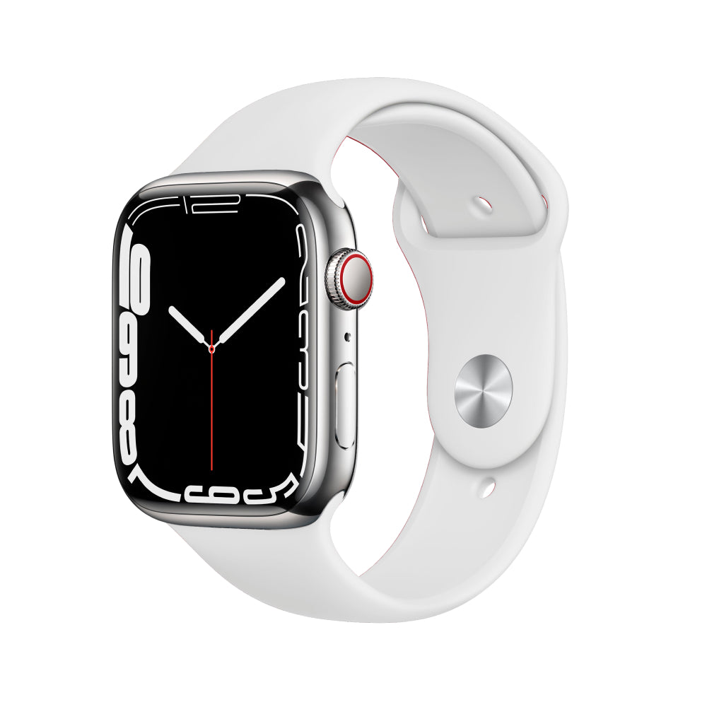 Apple Watch Series 7 Boîtier en acier inoxydable 45mm - Argent